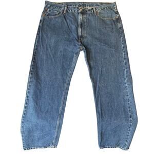 Levi’s Men Jeans 505 Size W42 x L32 Blue Mid Rise Straight Fit